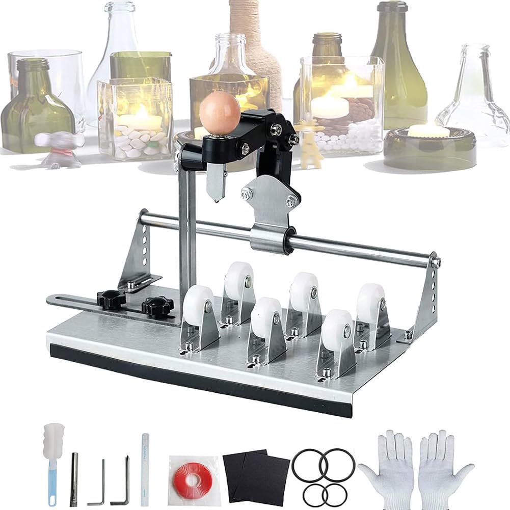 Taglierina Per Bottiglie Di Vetro - Taglio Regolabile Per Bottiglie Spesse 2-8mm - Per Progetti Fai-da-te E Riciclo Creativo - Foto 11