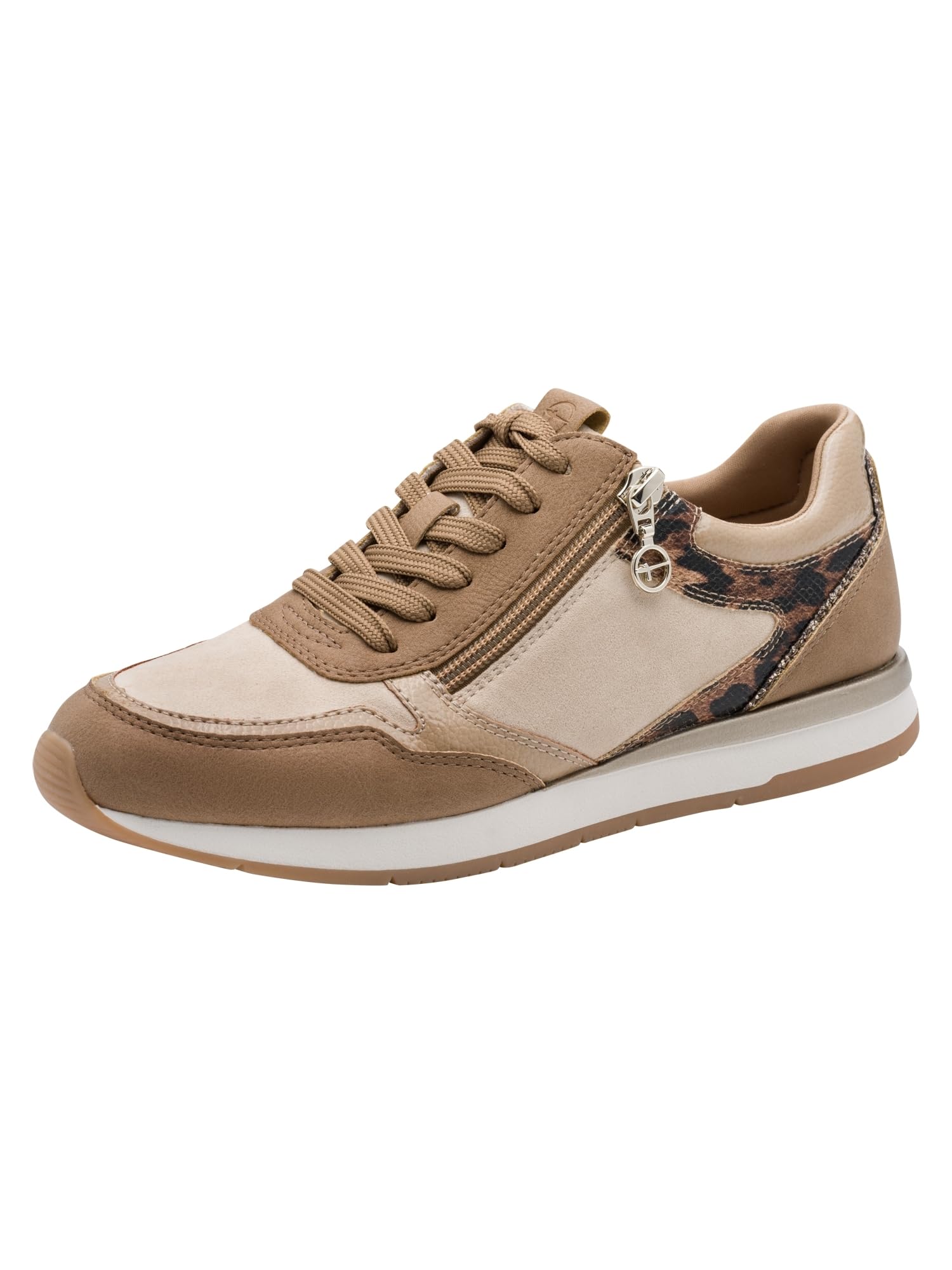 Tamaris Women's Low Flat Trainers, Brown (Camel Comb), 37