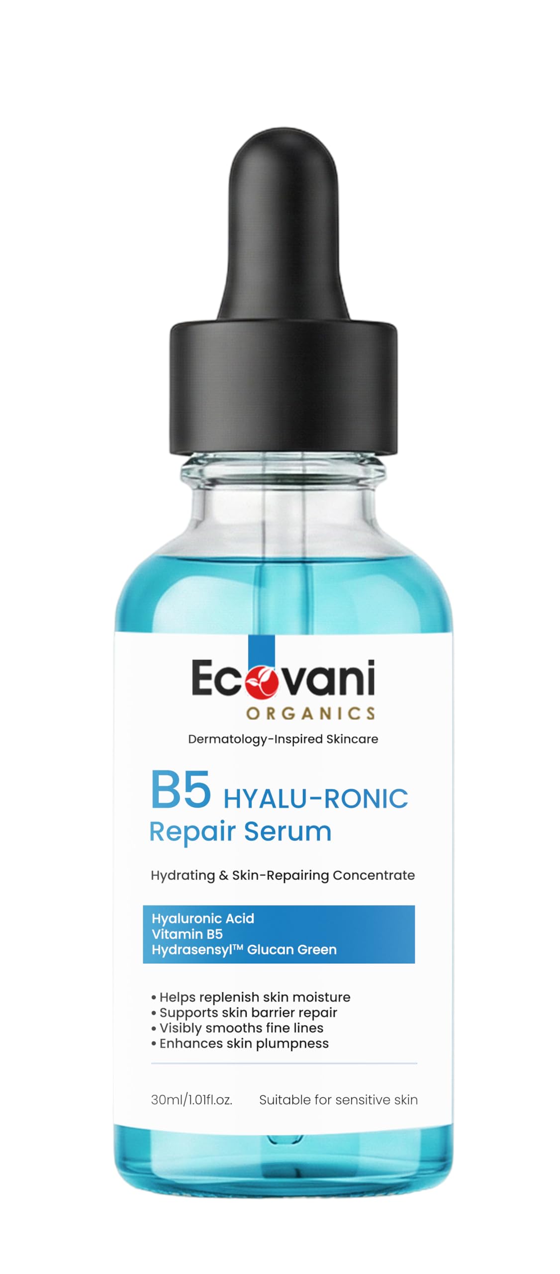 Hyalu B5 Pure Hyaluronic Acid Serum for Face, Vitamin B5 + Hyaluronic Acid + Madecassoside, Hydrating Serum Visibly Plumps Skin, Sensitive Skin Safe, Anti Aging, Oil-Free