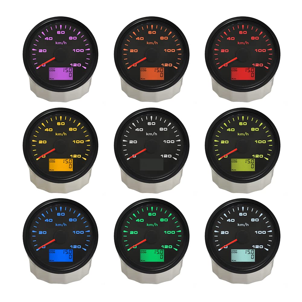 ELING Universele 0 120KM/H Auto GPS Snelheidsmeter Kilometermeter Velometer Met 8 Verschillende Backlight 85mm 9 32v 2001952504 ELING Universele 0 120KM/H Auto GPS Snelheidsmeter Kilometermeter Velometer Met 8 Verschillende Backlight 85mm 9 32v 2001952504