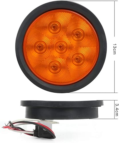Miniatura 2 de ECCPP Paquete de 10 lámparas de señal de giro de parada ámbar, universal, marcador lateral, camión, remolque, luz LED para camión, camioneta, barco,