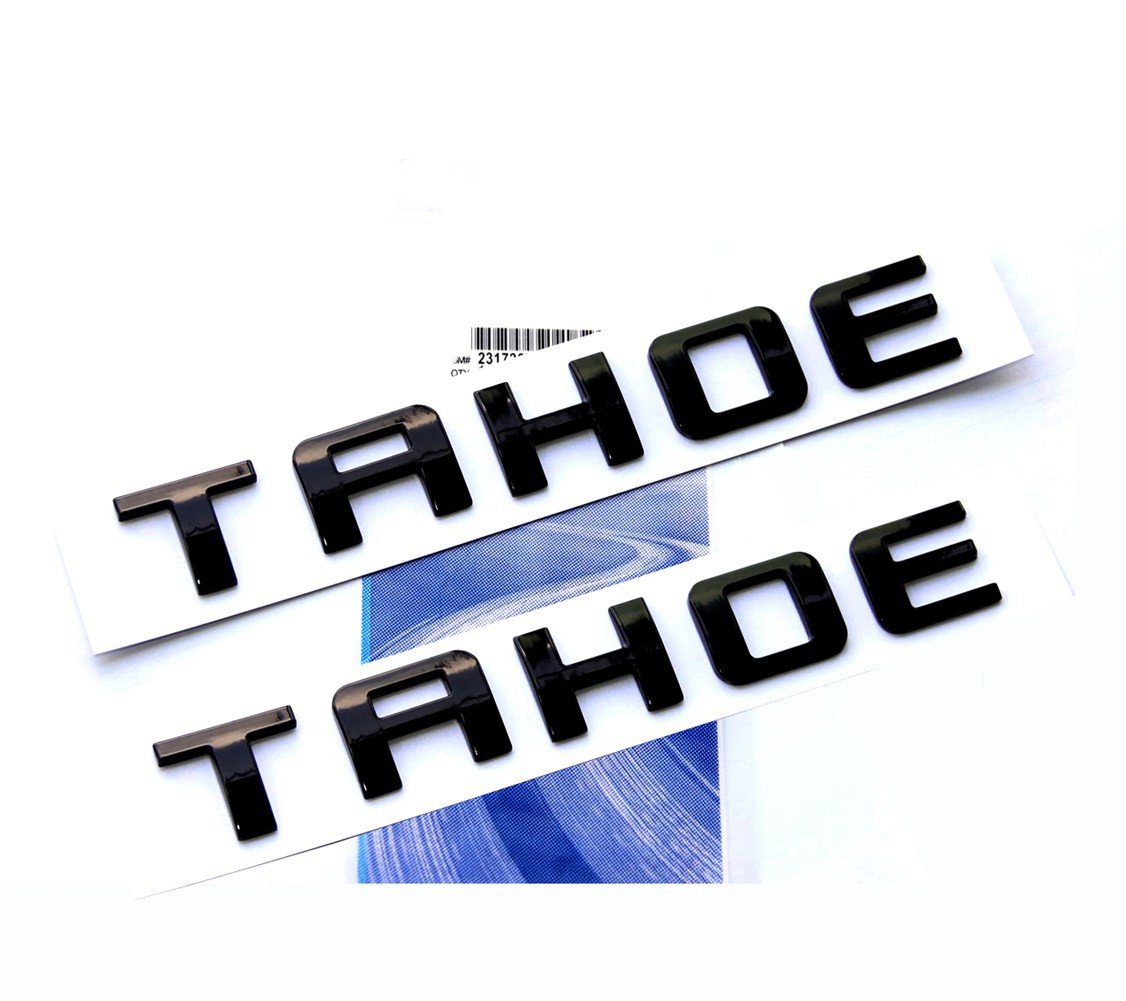 Yoaoo 2Pack OEM Black Tahoe Nameplate Emblems Letter Badge