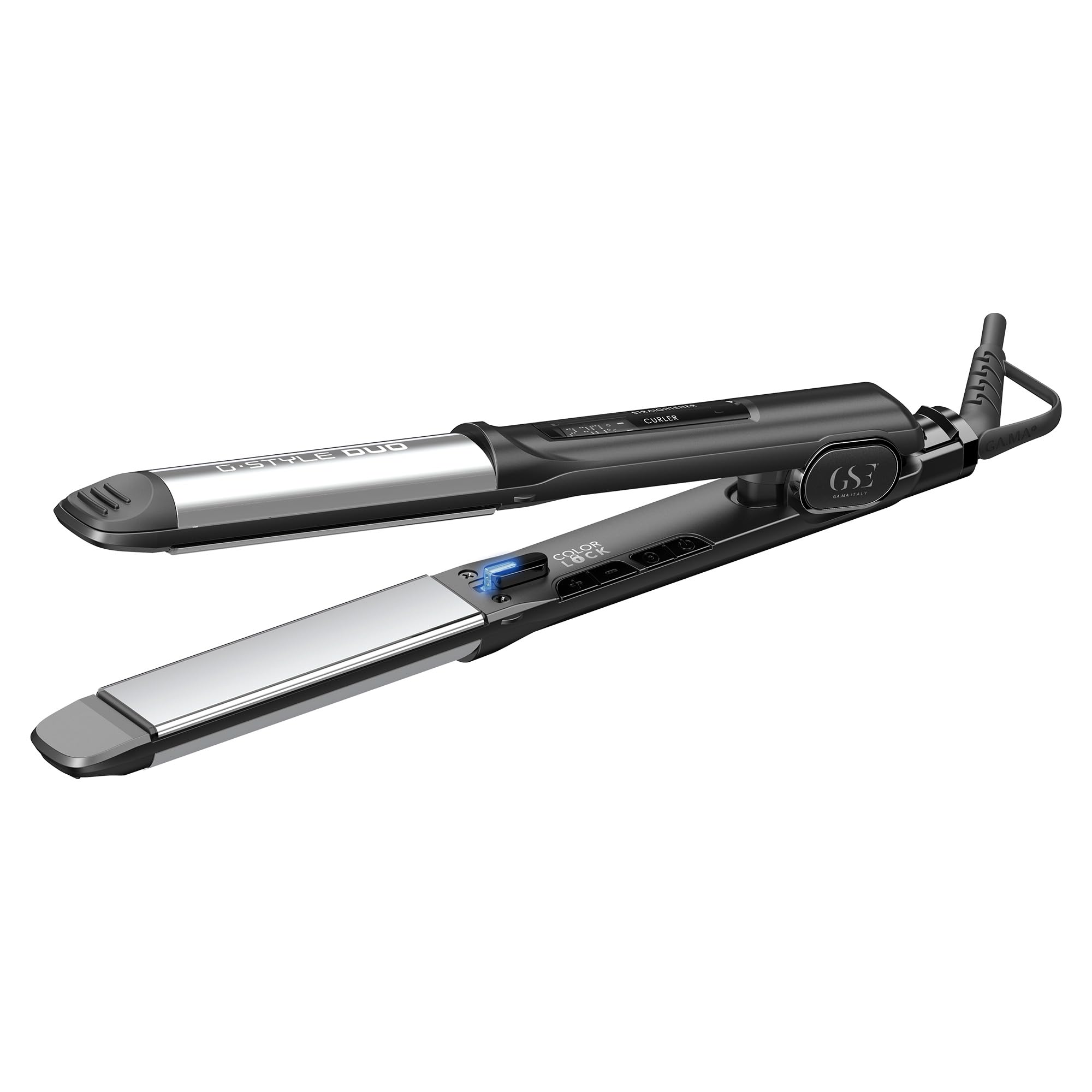 GA.MA Italy Professional, Piastra G-Style Duo Oxy-Active, Liscia e Arriccia, 4 Dispositivi di Riscaldamento, Temperatura 150°-230°C, Trafile Basculanti Silk-Chrome, Oxy-Active e Nano Silver