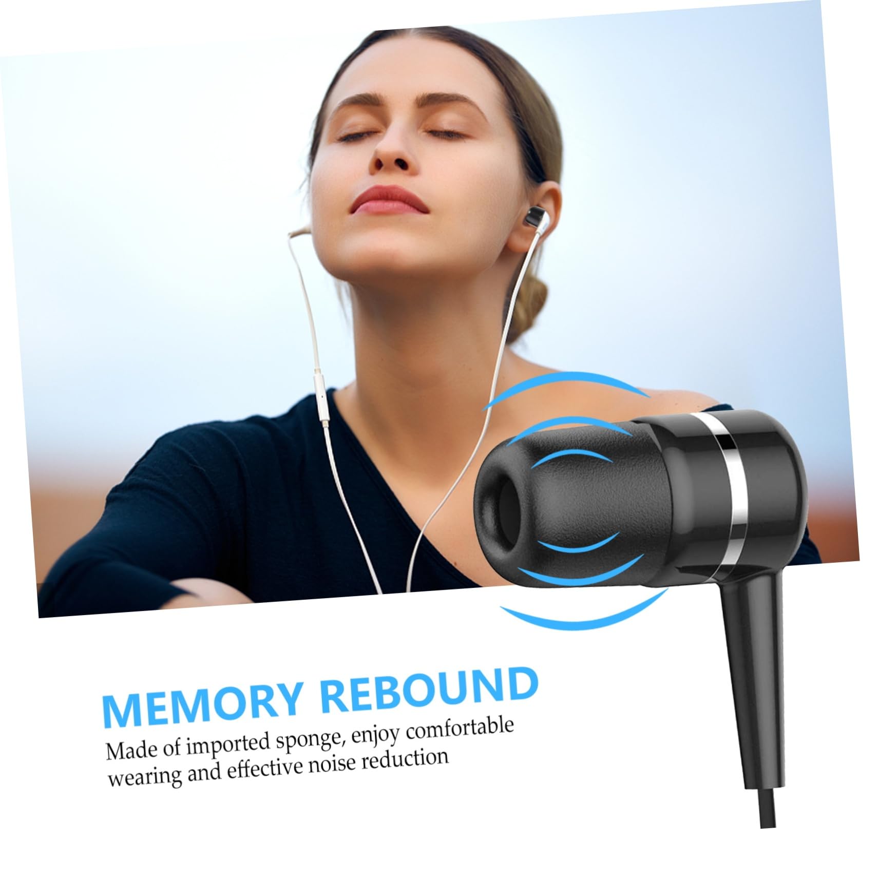 Sosoport 40pièces Embouts De Remplacement pour Écouteurs Auriculaires Mousse Conception Ergonomique avec du Bruit Confort Optimal pour Écouteurs Standard