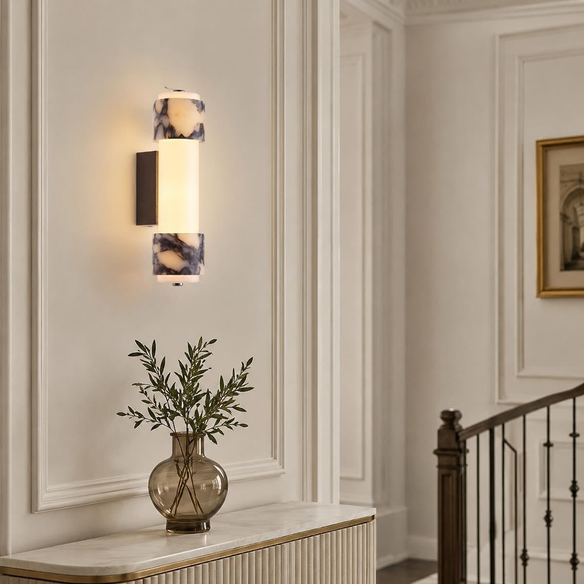 Kinkiety ścienne z alabastru, lamp ściennych z naturalnego marmuru