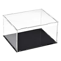 Vista 12 de Caja de exhibición de acrílico transparente de uxcell, a prueba de polvo, para coleccionables, cubo, vitrina de 9.8x3.9x3.9 pulgadas