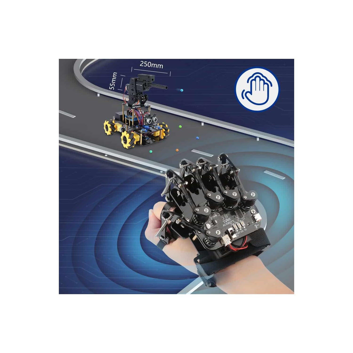 QD023 Rękawica Sterująca Bluetooth do Robotyki