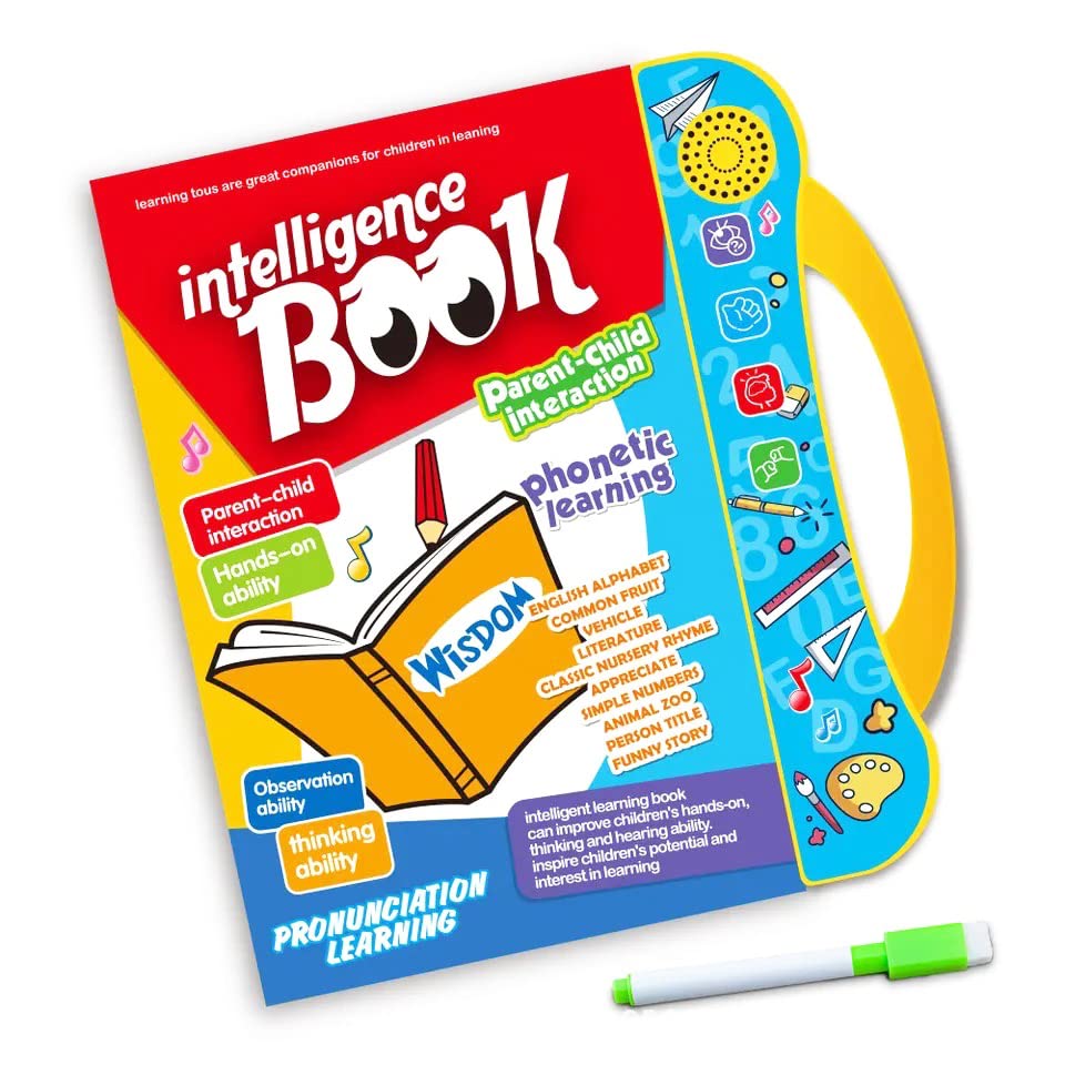 HASTAP Intelligence E-Learning Book Childrens English Letters & Words Learning Sound Book, Fun Educational Toys, Activities with Numbers, Shapes, Animals Phonetic Book for Toddlers(E-book, Multi) (B0C4Y9YSLY) Amazon Price History, Amazon Price Tracker