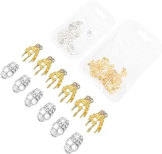 Beaupretty 40 Pçs Acessórios De Arte Para Unhas Adesivos De Arte Para Unhas Adesivos Brilhantes Decoração De Arte Para Unhas Halloween Arte Para Unhas Esqueleto 3D Encantos Para Unhas Mãos