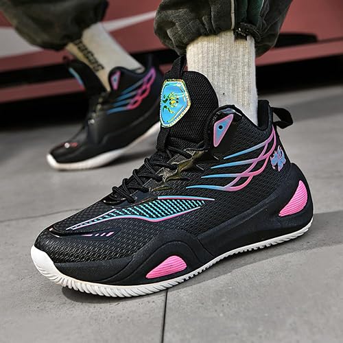 Miniatura 5 de NCNDB Tenis de baloncesto unisex transpirables para correr, a la moda, antideslizantes, acolchados, para correr, caminar, entrenar