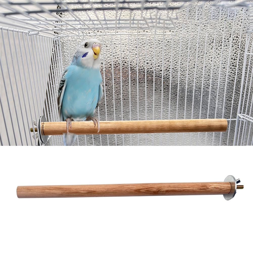 Posatoi per Uccelli, Posatoi per Pappagalli, Posatoi in Legno, 4 Pezzi Legno Natural per Parrot, Legno di Pappagallo, Adatto per Fringuelli, Canarini, Pappagalli, Calopsitte, Parrocchetti