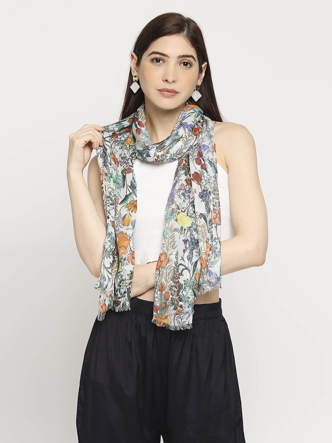 Diwali Sale CLOTH HAUS INDIA Multicolor Printed Viscose Scarf For Women, Lightweight Soft Scarves Stoles for Summer & Winter (Size: 183 X 51 cm) || Pack of 2 || Diwali Sale CLOTH HAUS INDIA Multicolor Printed Viscose Scarf For Women, Lightweight Soft Scarves Stoles for Summer & Winter (Size: 183 X 51 cm) || Pack of 2 ||