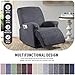 KinCam Recliner Covers, Stretch Reclining Chair Covers, Recliner Sofa Slipcovers Stripe Jacquard Recliner Couch Covers Furniture Protector Covers for Pet Kid (1 Seater, Charcoal Gray)