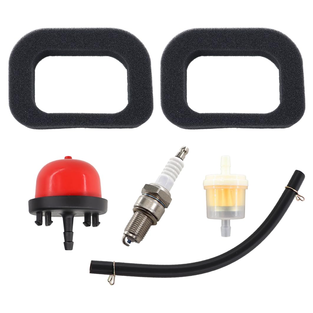 MCHNIC Air Filter Kit for Castelgarden CR 484 S, EP 414 G, EP 434 & MOUNTFIELD SP414 HP414 RV100 HP45 HP41 HP42R HP180R, Parts # 118550704/0 w/Fuel Line Filter Sark Plug Mower