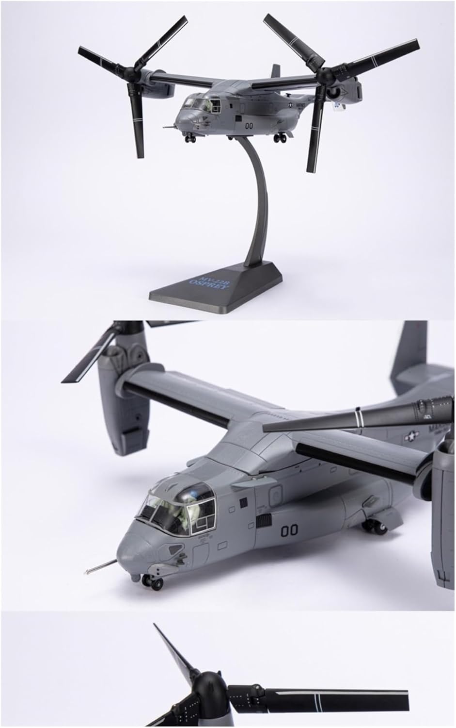 1:72 for Osprey MV-22 Military MV22 Alloy Aviation Plane Model Ground Self-Defense Force Scale Metal Airplane(Blue)
