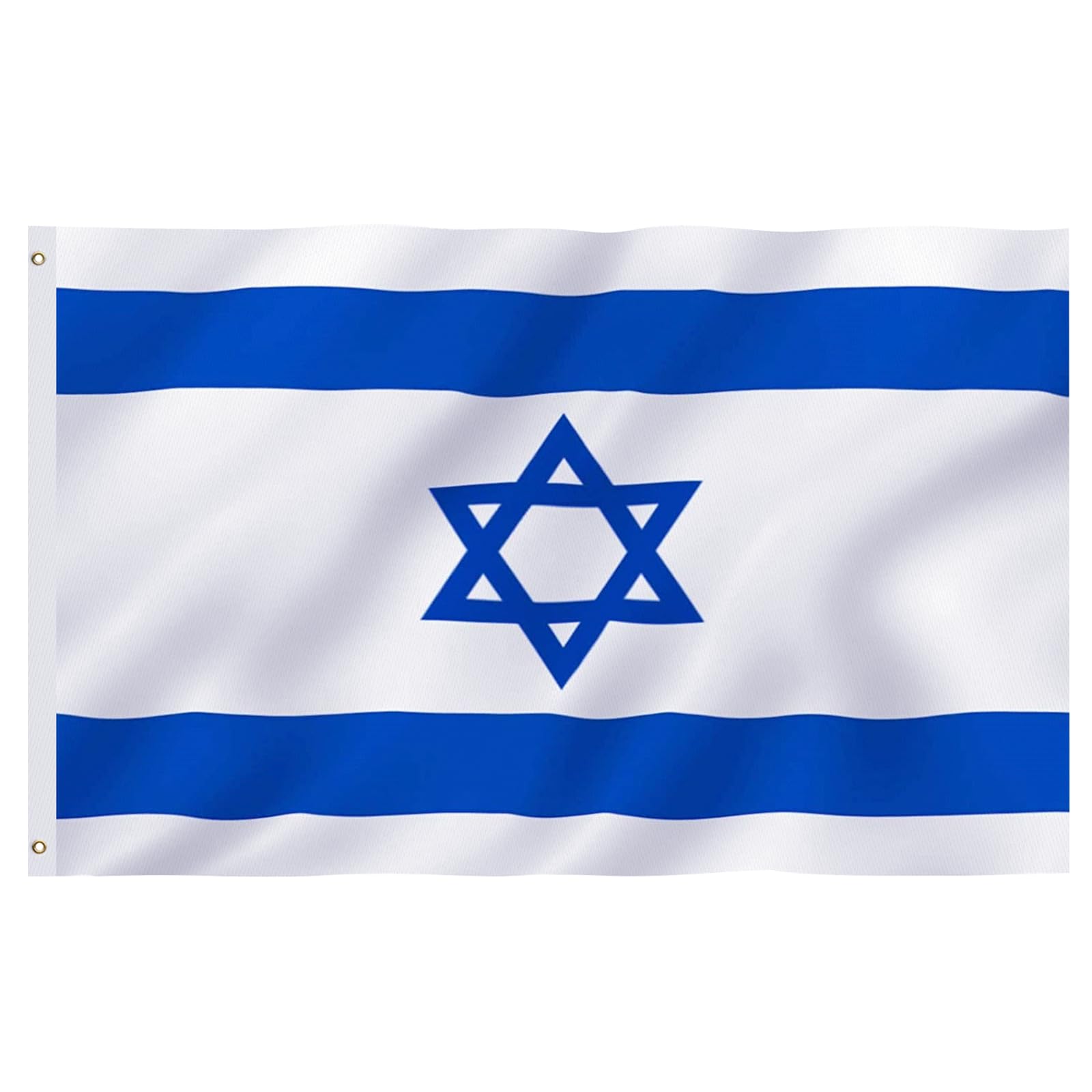 Israel Israeli Flag,Jetlifee 100D Fly Breeze 3x5FT Israel Flag Durable with Vivid Color, Triple Stitching, Waterproof Canvas Header,and Brass Grommets for All-Weather Outdoor Display