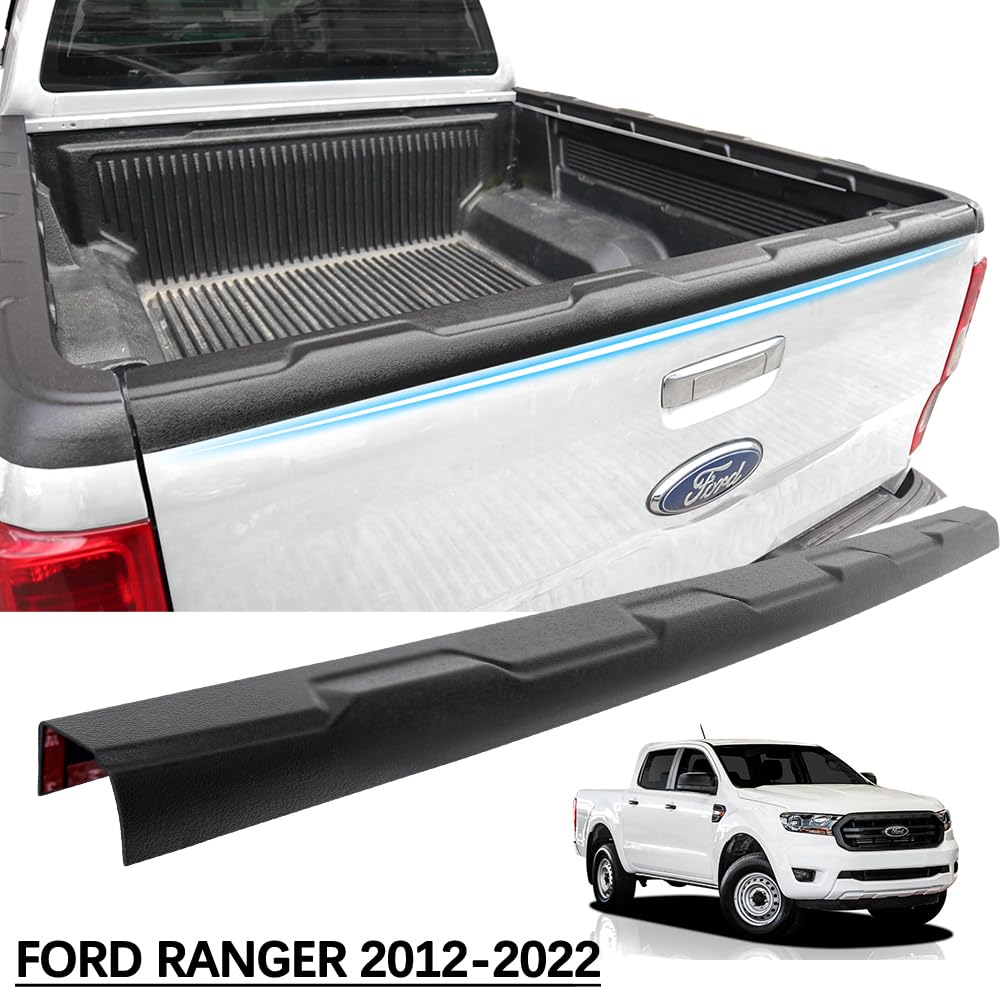 Ladekantenschutz Abdeckung Heckklappenschutz Zubehör für Ford Ranger 2012-2022 Wildtrak Limited XL XLT Stormtrak Wolftrak Thunder Raptor T6 T7 T8 MK1 MK2 MK3 | Limited XL XLT Platinum Heckklappenabdeckung Strukturiert Schwarz