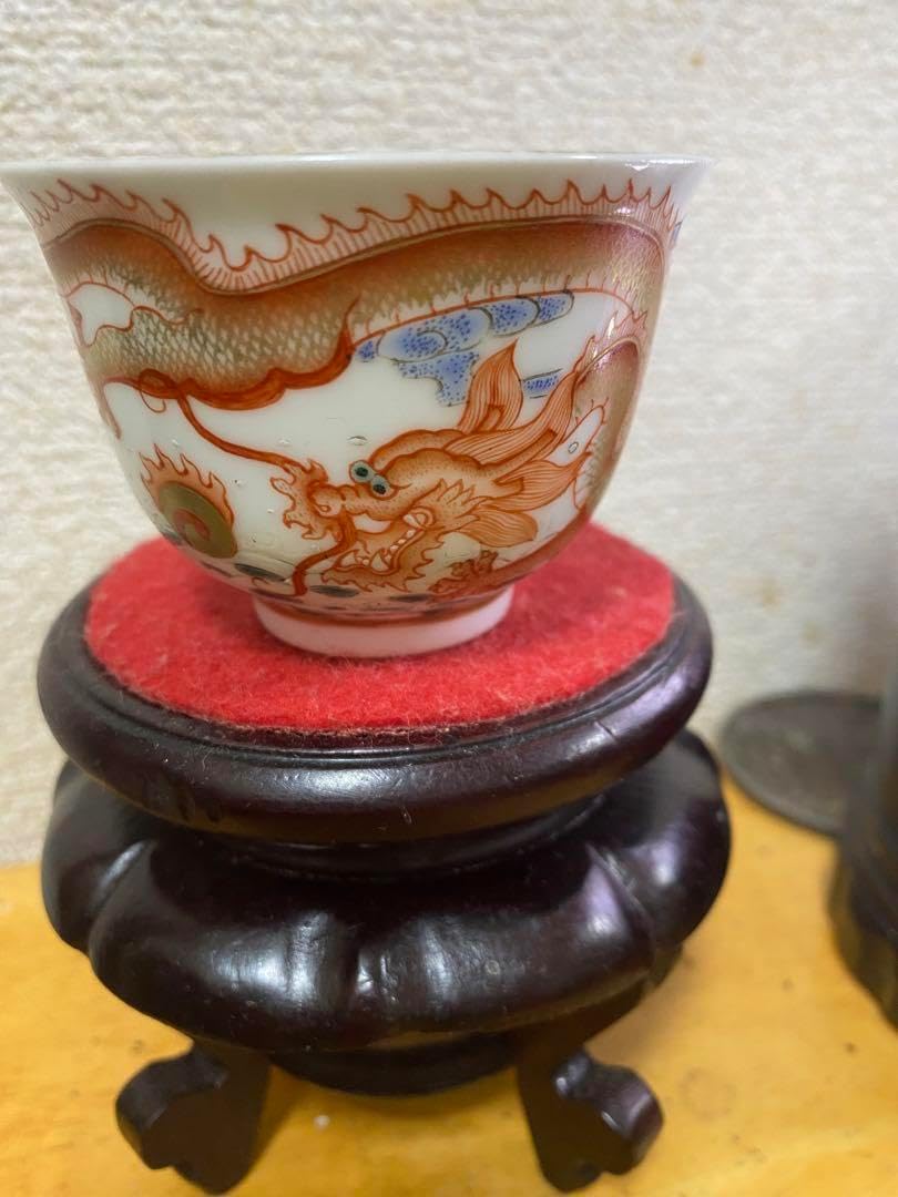 新品 中国美術 粉彩蒔金寿桃三才蓋碗 湯呑 茶器 蓋付 飲茶食器