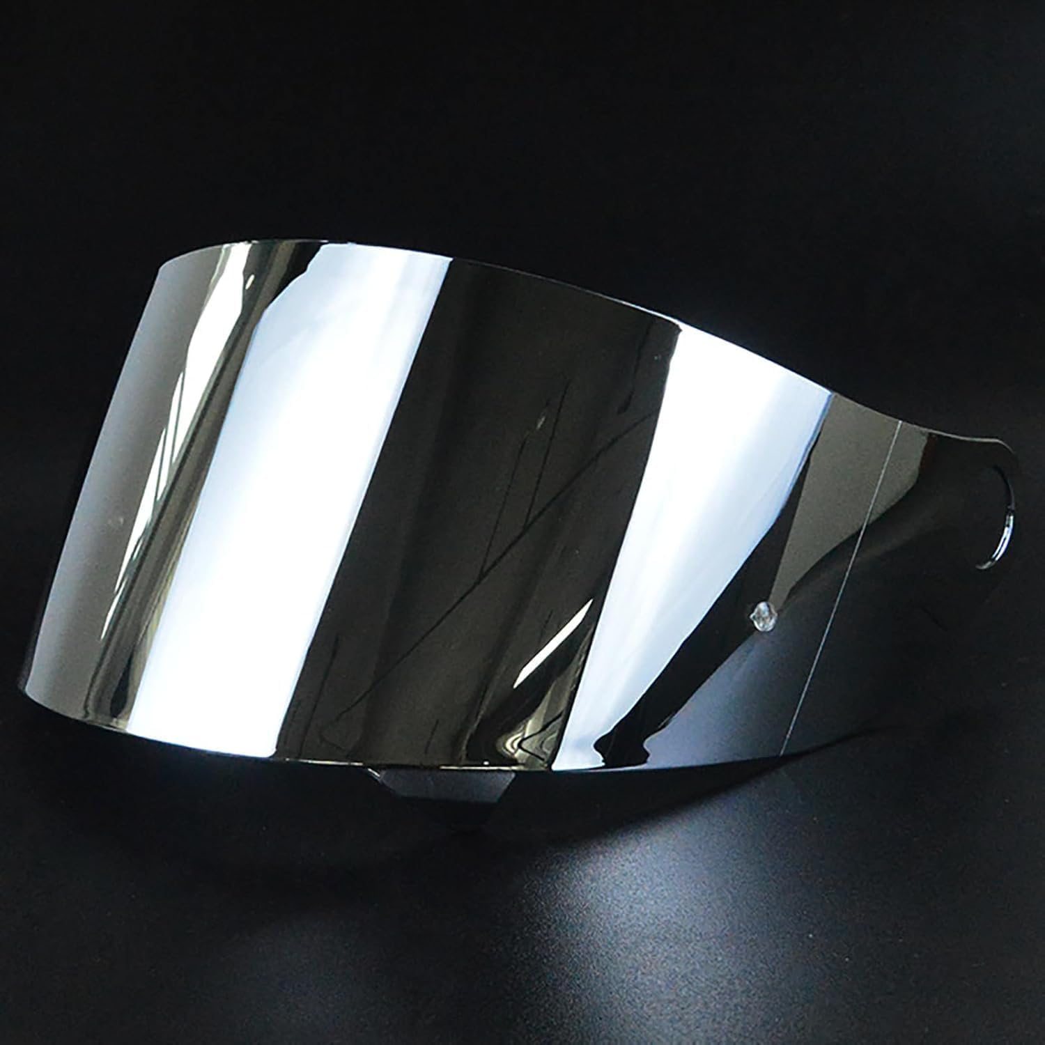 Helmvisier für SHOEI Glamster, Motorradhelm Visier mit UV Schutz, Beschlagfrei Wechselbares Ersatzvisier, Sicher Verriegelbares Schnellwechselvisier,A Silver