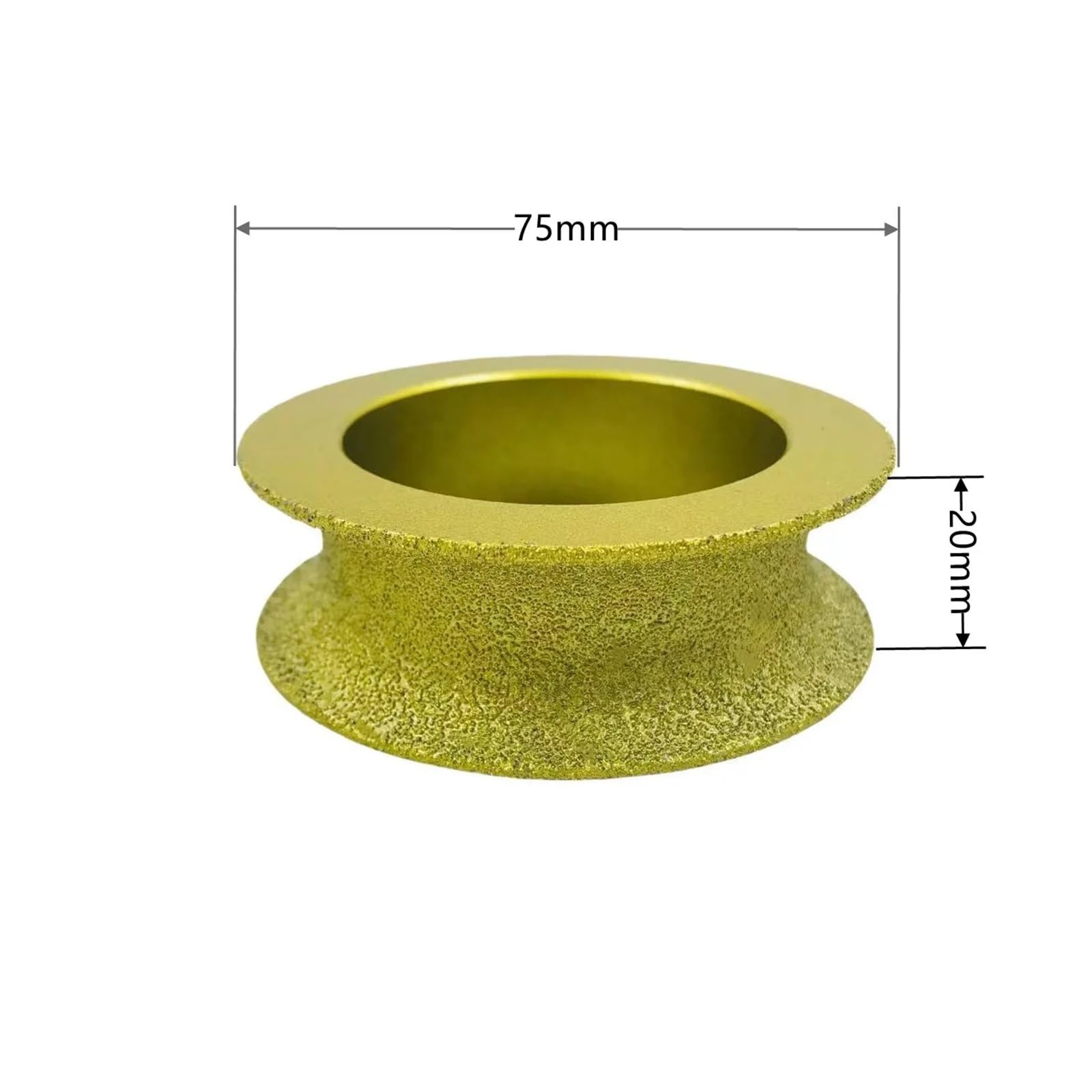 Ściernice, tarcze do rzeźbienia, Diamentowa tarcza szlifierska z pełnym zaokrąglonym ostrzem, lutowana na sucho w próżni(1pcs-20mm)
