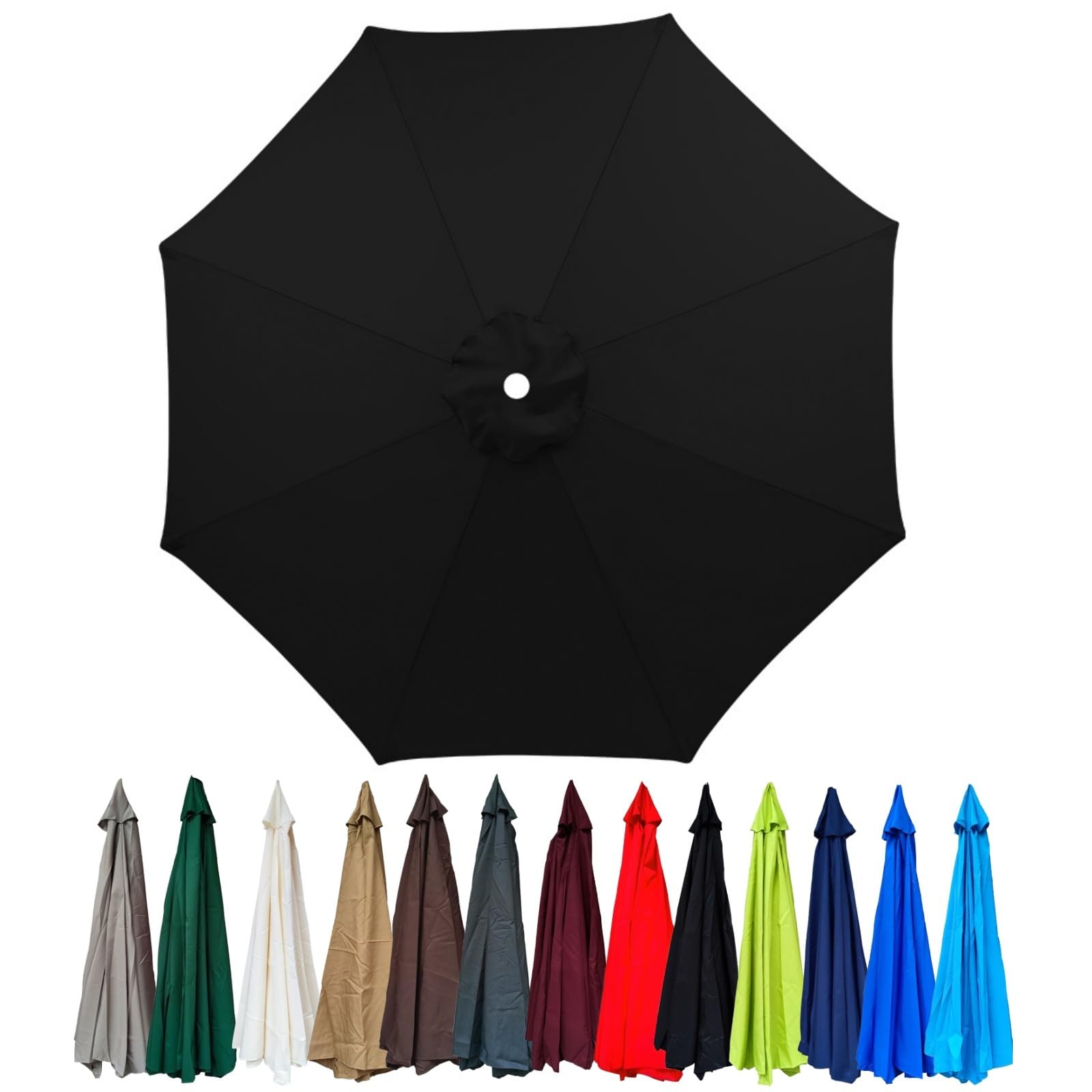 2m-3m Replacement Parasol Canopy, Umbrella Replacement Fabric, Garden Umbrella Replacement Cover, Outdoor Replacement Fabric, 6/8 Arms, replacement parasol fabric cover for Garden Umbrella