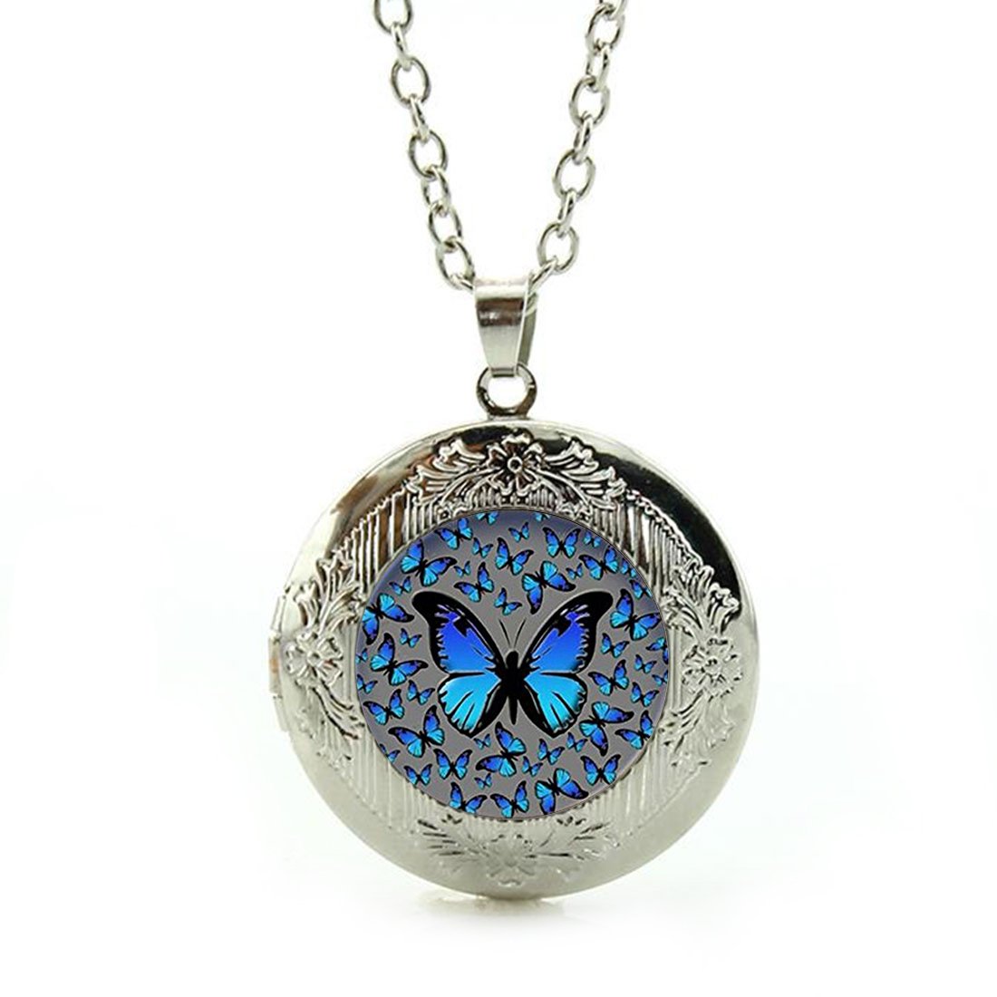 LooPoPWomen's Custom Locket Closure Pendant Necklace Sunflower Included Free Silver Chain, Best Gift Set