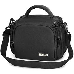 حقيبة كتف مدمجة من CADeN متوافقة مع كاميرا Nikon و Canon و Sony SLR / DSLR الكاميرات والعدسات المقاومة للماء ( 1.0 S و Black )