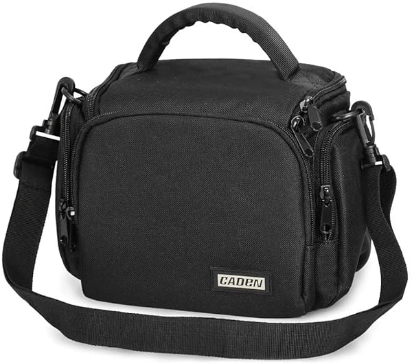 CADeN Compact Camera Shoulder Crossbody Bag Case Compatible for Nikon, Canon, Sony SLR/DSLR Mirrorless Cameras and Lenses Waterproof(1.0 S, Black) by CADeN - Used condition - US$18.30