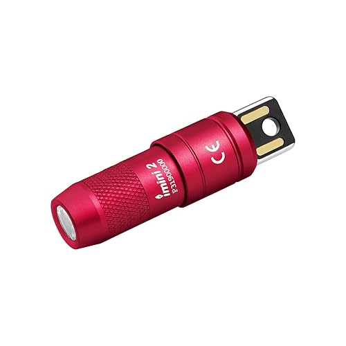 OLIGHT IMINI 2 EDC Rechargeable Keychain Flashlight, 50 Lumens Compact and Portable Mini LED Keyring Lights with Built-in Battery Ideal for Everyday Carry and Emergencies (Passionate Red)