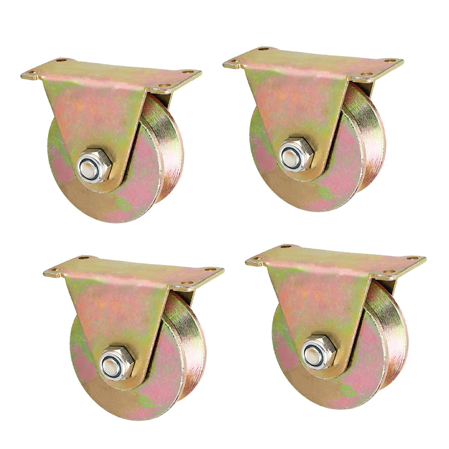 Buy Swivel Caster Wheels, V Groove Rigid Caster Wheel,45 Steel Castor