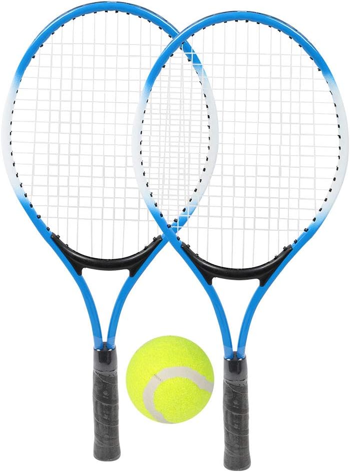 WBTYTennis Racket Set, 2PCS Kids Tennis Rackets with Tennis Ball and Carry Bag for Children Outdoor Indoor Sports
