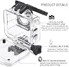 Professional Action Camera Waterproof Case Protective Housing Compatible with AKASO EK7000/Apexcam M80AIR/WOLFANG GA100/SJCAM SJ4000/Dragon Touch Waterproof Action Cam