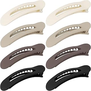 8 Pack Hair Clips for Women, Flat Hair Clips Alligator Hair Clips for Styling Sectioning Non-slip Hair Claw Clips, French Clips Large Hair Barrettes Duck Billed Hair Clips Hair Styling Accessories for Women