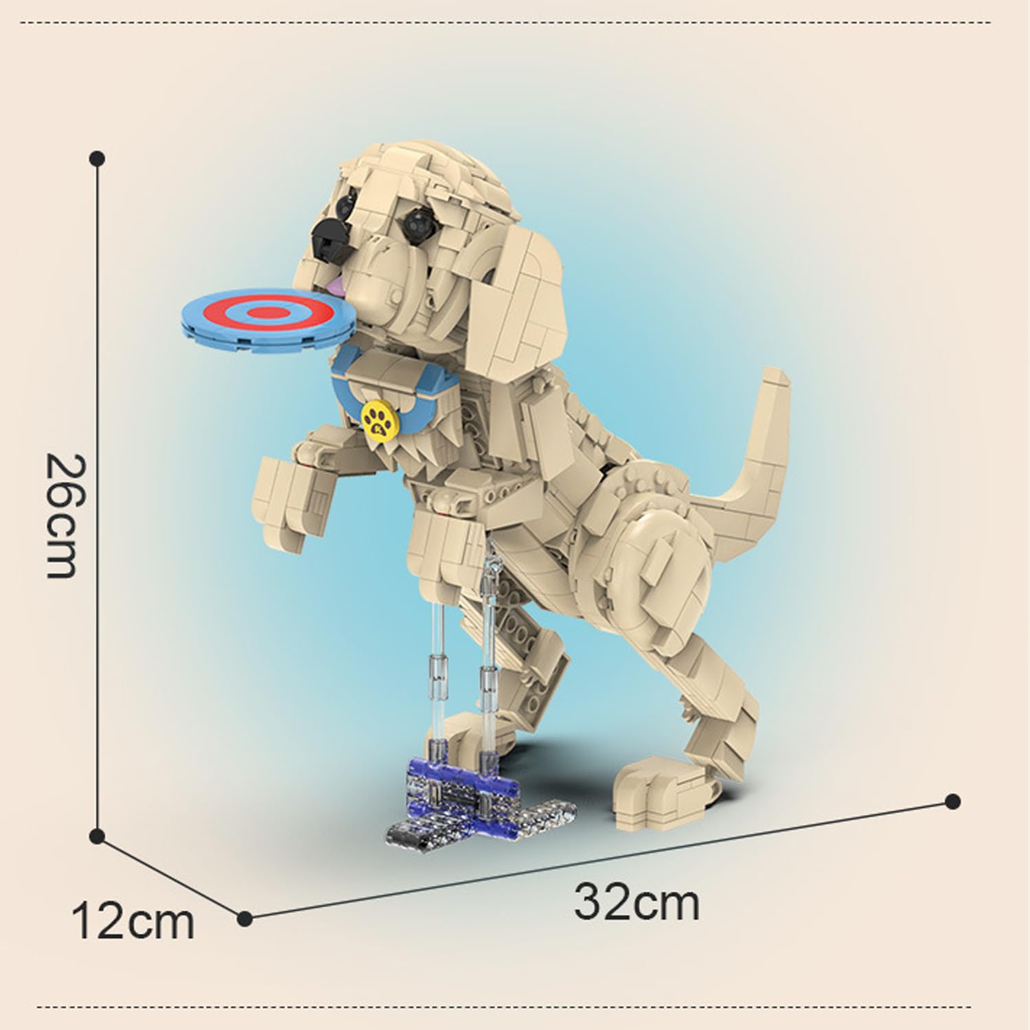 5 in 1 Hund Bausteine Spielzeug Kit, 873 Teile Klemmbausteine Modular Spielzeug Modell, DIY Kreatives Tier Bausteine Modellbausatz, Geschenk für Jugendliche und Erwachsene