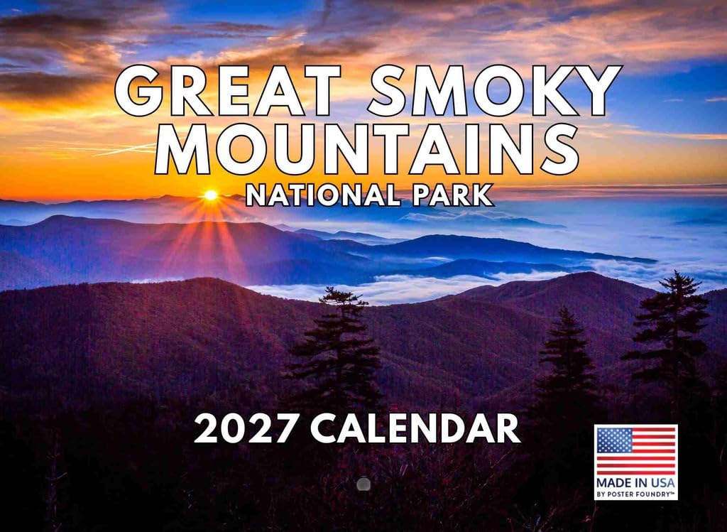 Great Smoky Mountains Calendar 2027 Tennessee Blue Ridge Monthly Wall Calender 12 Month