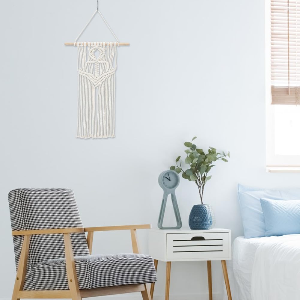 Grand modèle de macramé à faire soi-même avec guide de nouage gratuit - Tutoriel pour débutants - Décoration murale bohème en macramé - Téléchargez le modèle PDF avec instructions étape par étape