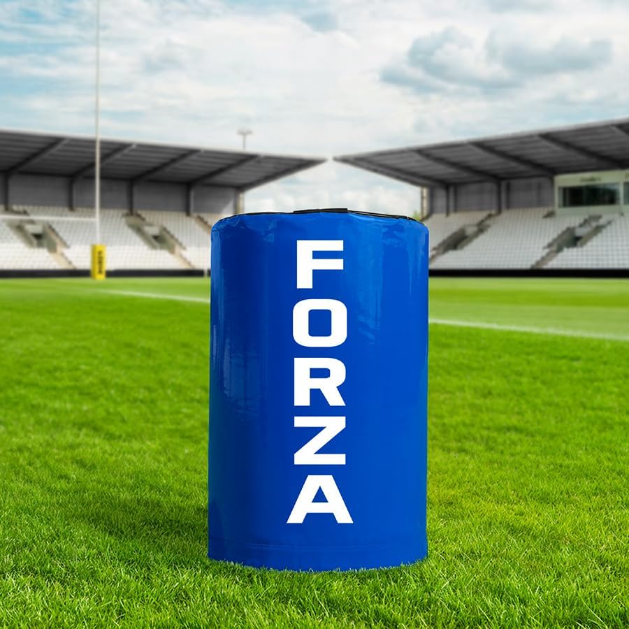 FORZA Low Height Rugby Tackle Bag – Pro Model Contact Training Pad with Shock Reducing Foam Core, 615gsm Reinforced Cover & Padded Handles – Junior to Senior Rugby Practice Bag