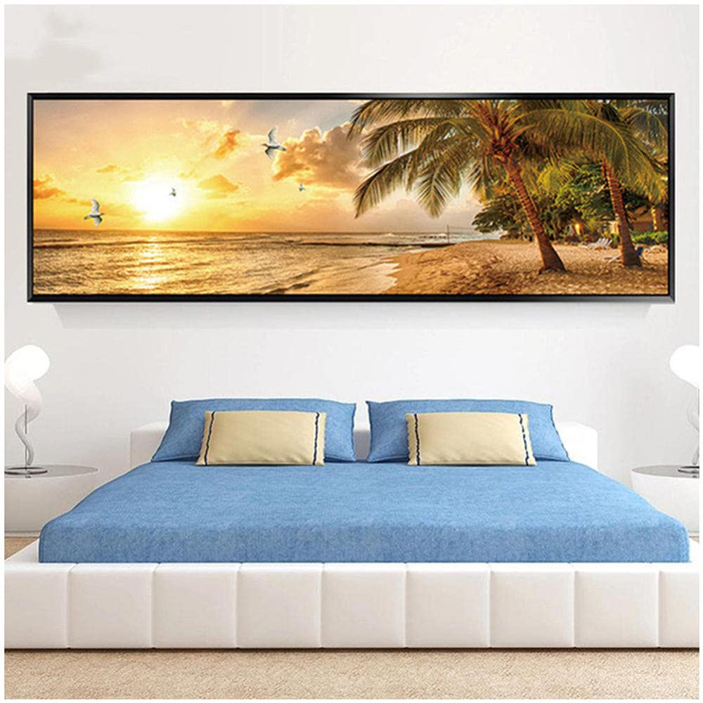 Broderie Diamant Coucher de Soleil | Kit Complet Peinture 5D Adulte et Enfant Format 40x120cm