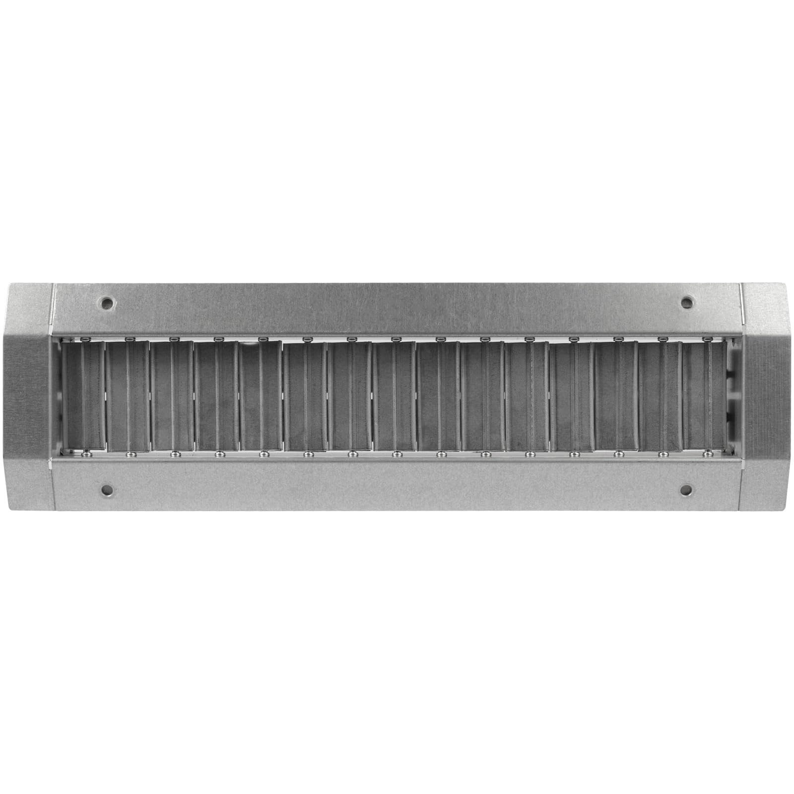 Repa Market Rejilla de escape de aire de 33 x 7,6 cm para conductos redondos – 2 lamas ajustables – Cubierta de ventilación de suministro de aire galvanizada – Conducto de canal de superficie redonda