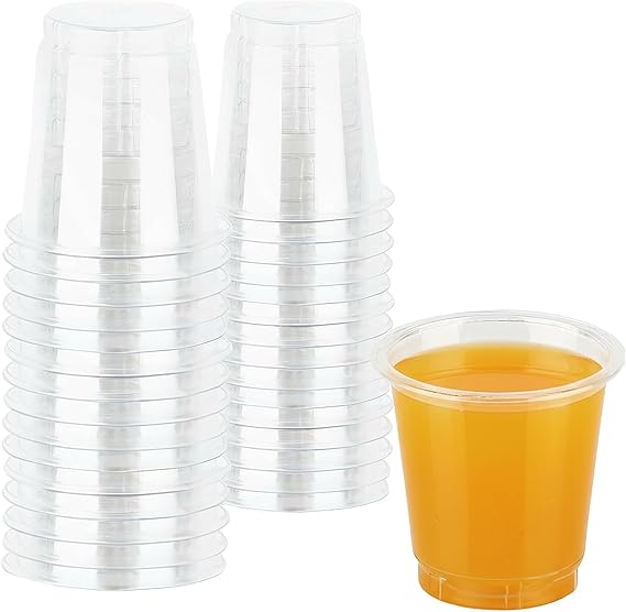 Blue Sky 2 Oz Clear PET Cups - 40 Count, Durable Plastic Shot Cups for Parties and Events