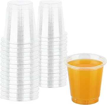 Blue Sky 2 Oz Clear PET Cups - 40 Count, Durable Plastic Shot Cups for Parties and Events