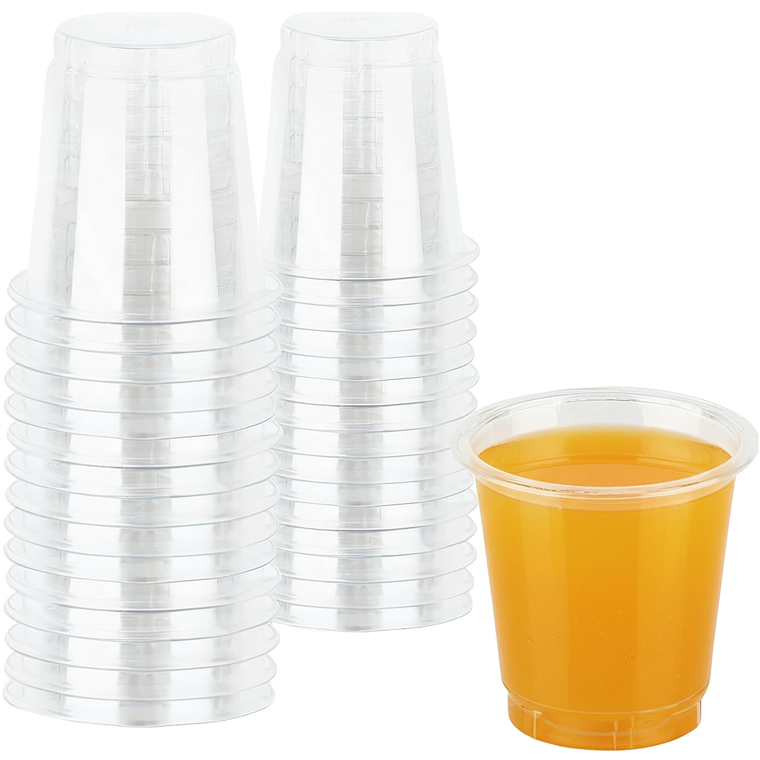 Blue Sky 2 Oz Clear PET Cups - 40 Count Durable Plastic Shot Cups for Parties and Events
