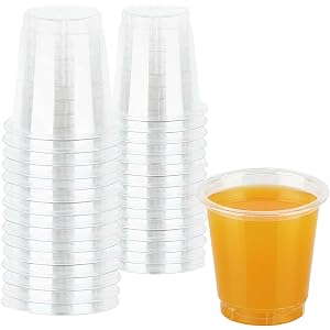 Blue Sky 2 Oz Clear PET Cups - 40 Count Durable Plastic Shot Cups for Parties and Events