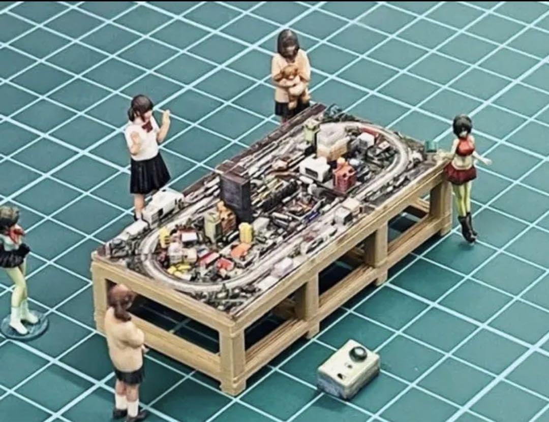 Amazon | ミニチュアミニミニ鉄道模型フィギュアに164にNゲージ
