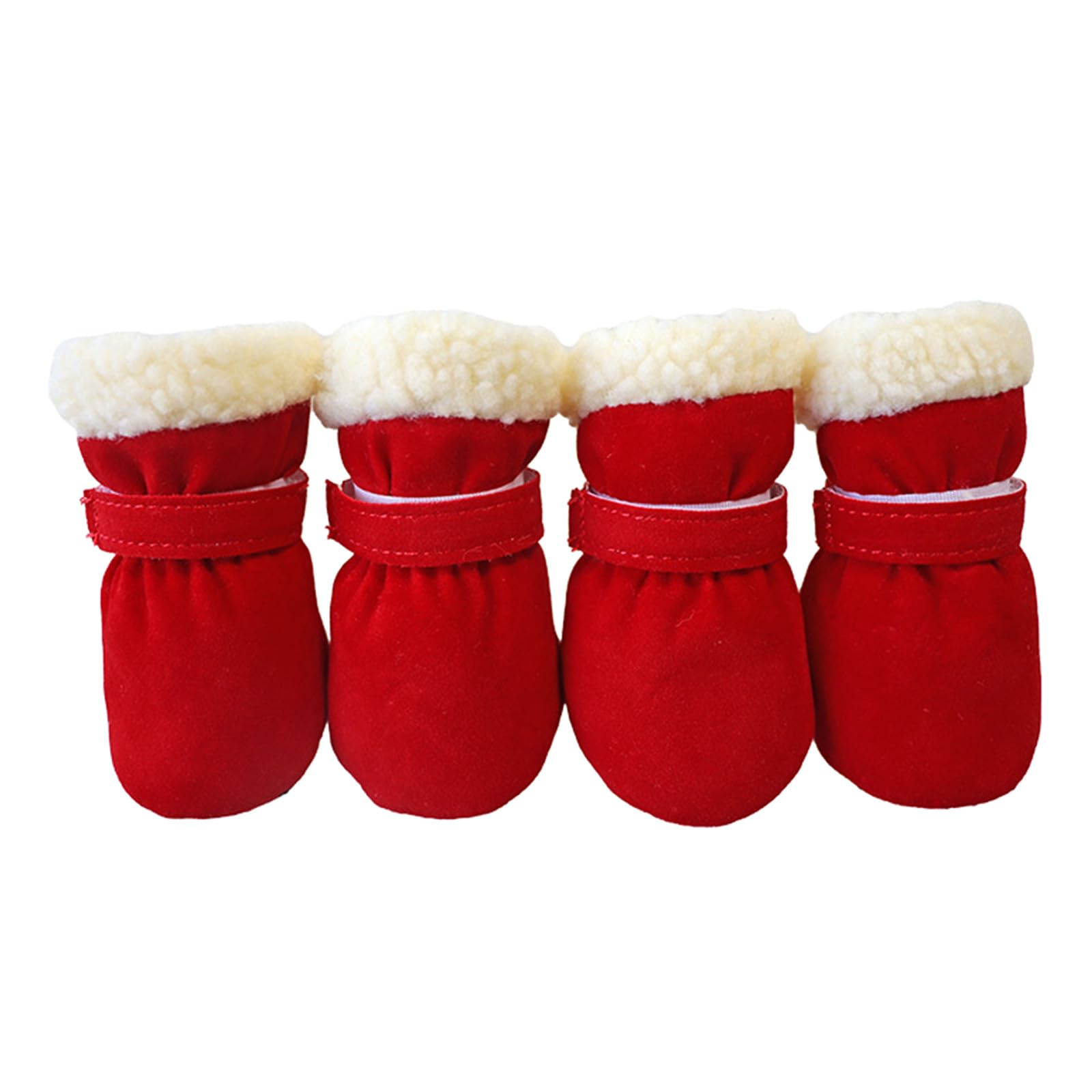 Maxtonser 4pc Antiskid Puppys Shoes Windproof Winter Pet Dog Anti-slip Snow Booties Footwear Thick Warm for Outdoor Sock Booties