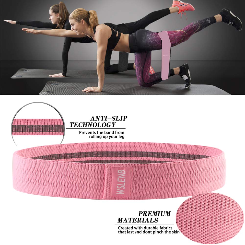 8-teiliges Widerstandsbänder-Set, Trainingsbänder für Bein und Po, Stoff, rutschfest, Trainingsband mit 2 Beinen, Knöchelriemen, Türanker, Männer Frauen, Heim-Fitnessstudio, Yoga, Kniebeugen