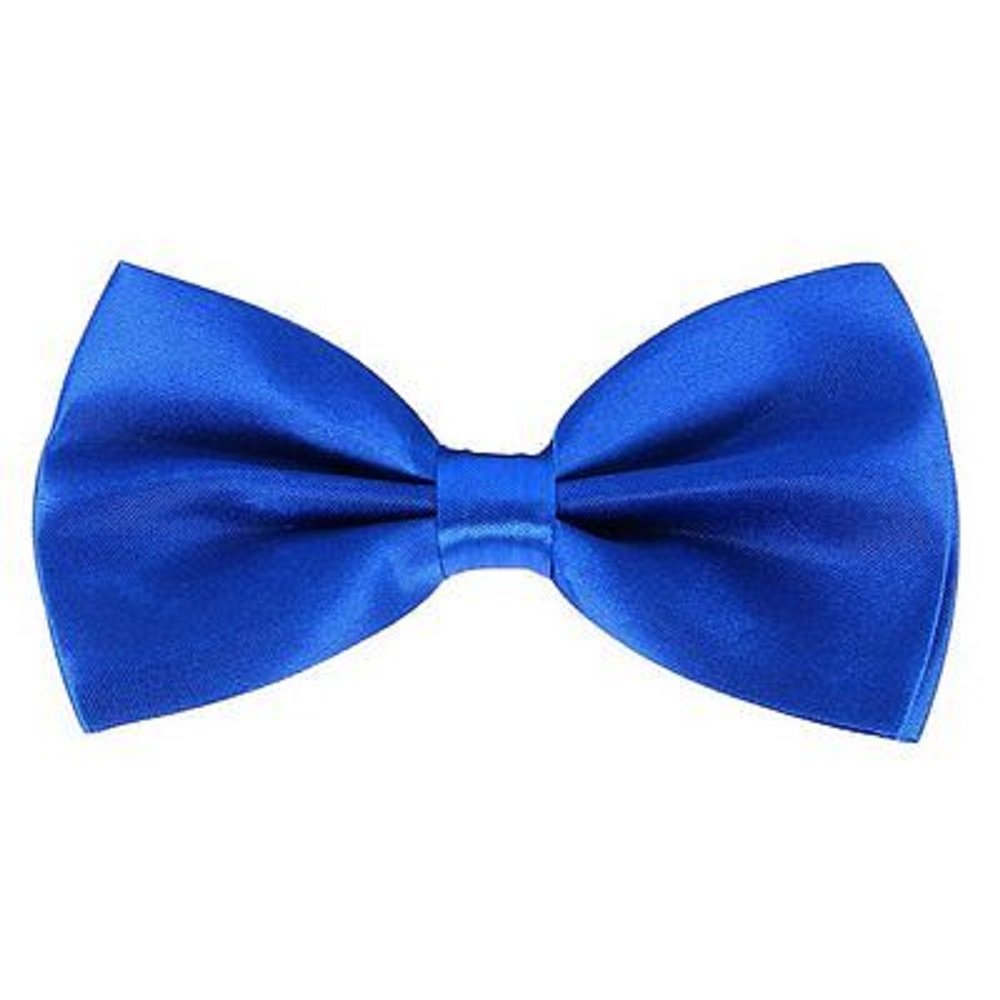 elegance1234 Men's Satin Royal Blue Adjustable Quality Bow Tie Pre Tied (Royal Blue)