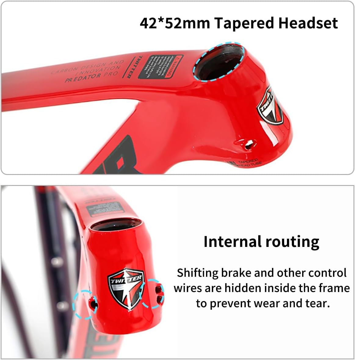 Carbon Fibre Mountain Bike Frame 27.5/29er 15/17/19in XC Cyclocross Disc Brake Bikes Frame 135mm QR Shifter Brake Internal Routing Press-in BB92*41mm(Fluorescent Yellow,29 * 17")