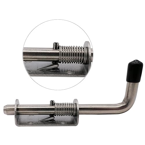 Miniatura 6 de Paquete de 6 pasadores de bloqueo de acero 304 de 5 pulgadas (5.039 in) adecuados para puertas, puertas de remolque utilitario, armarios, etc.