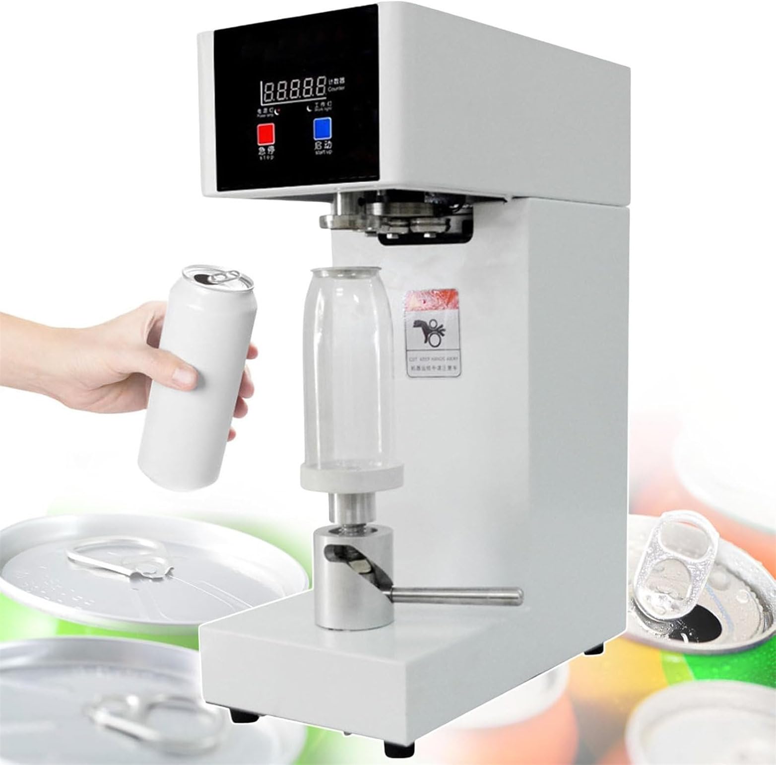 Scelleuse de gobelets électrique 180 W, automatique de scellage de boissons